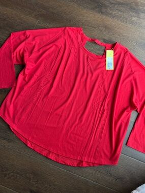 NWT All in Motion Red Long Sleeve Shirt 2X | 2X Shirt | Athleisure Long Sleeve